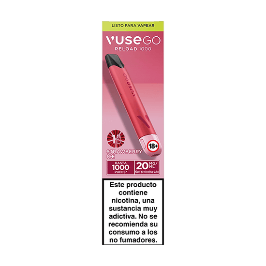 Vuse Go Reload Pen 1000 Fresa Ice | Vuse ES Vuse Go Reload Pen 1000 Fresa Ice | Vuse ES